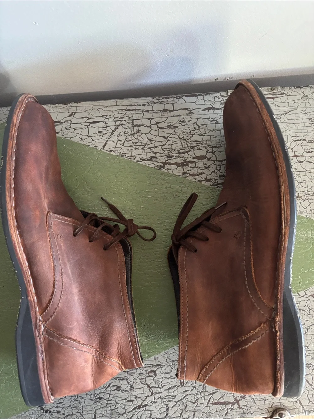 John Varvatos USA Hipster Chukka Boots Men’s Chestnut Brown Leather Size 10.5